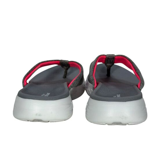 Skechers On The Go Goga Max Flip Flops Sandals Thong Gray Pink Comfort Sz 7 - Picture 3 of 8